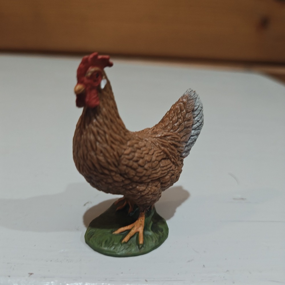Schleich Chicken 2016 Rooster 2" Brown White Farm
